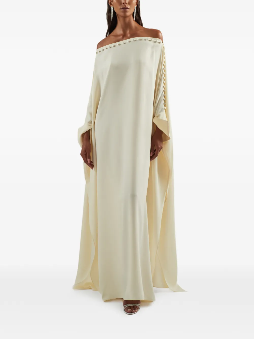 Taller Marmo Tuniek met knopen Beige
