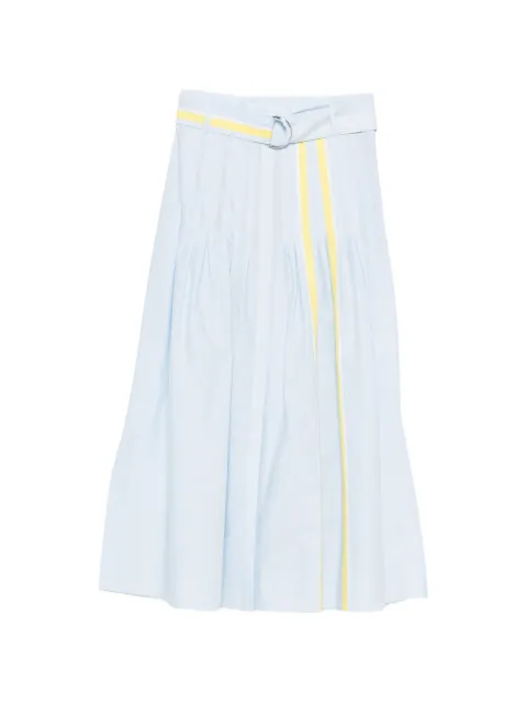 Akris Punto belted striped midi skirt