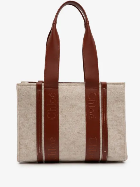 Chloé Pre-Owned 2022 Medium Felt Woody tote bag