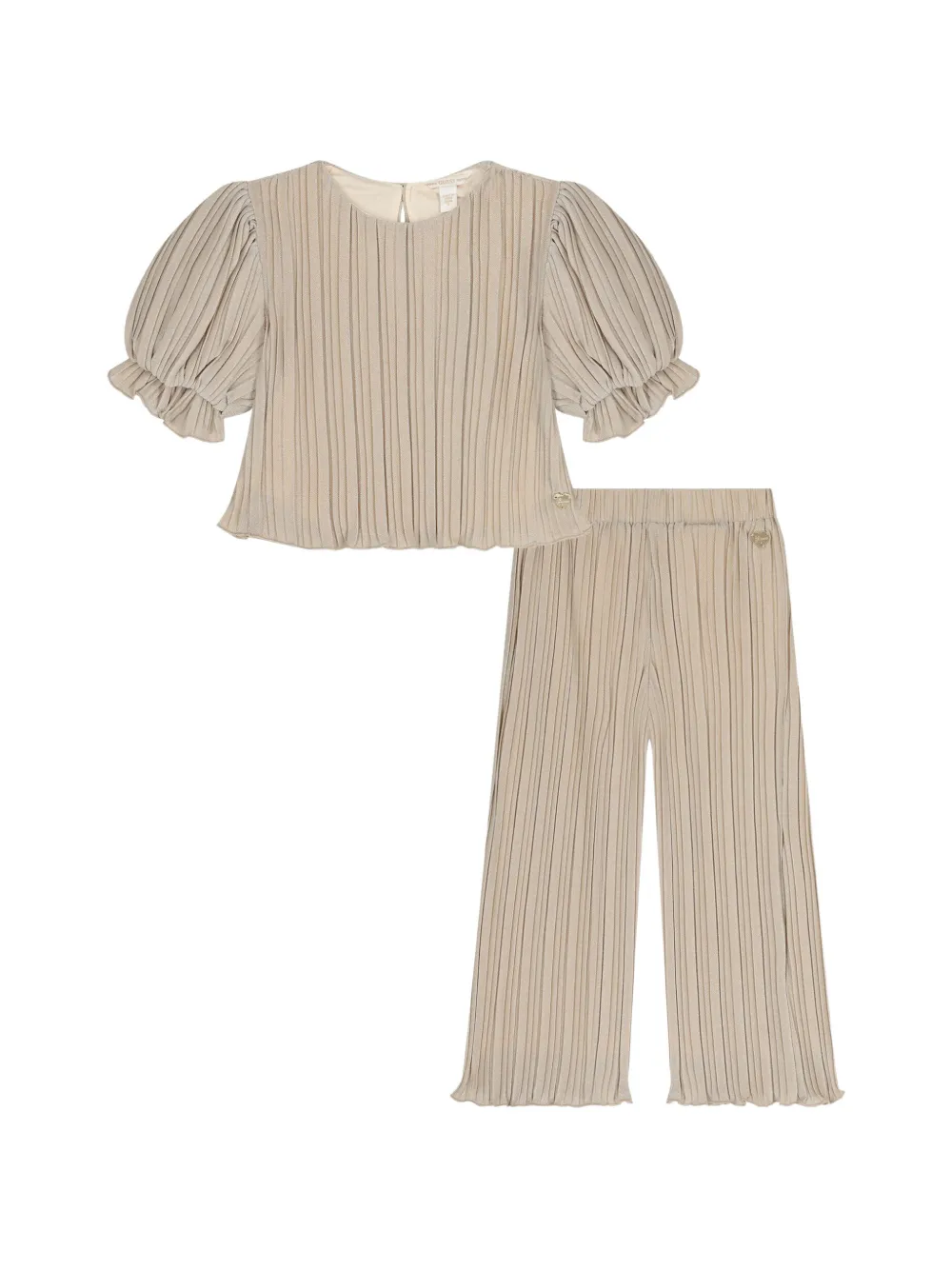 guess kids pleated trousers set - Toni neutri