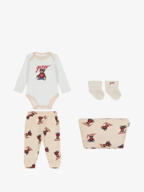 GUESS USA set de mameluco con motivo de oso