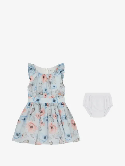 GUESS USA set de vestido con estampado floral y volantes