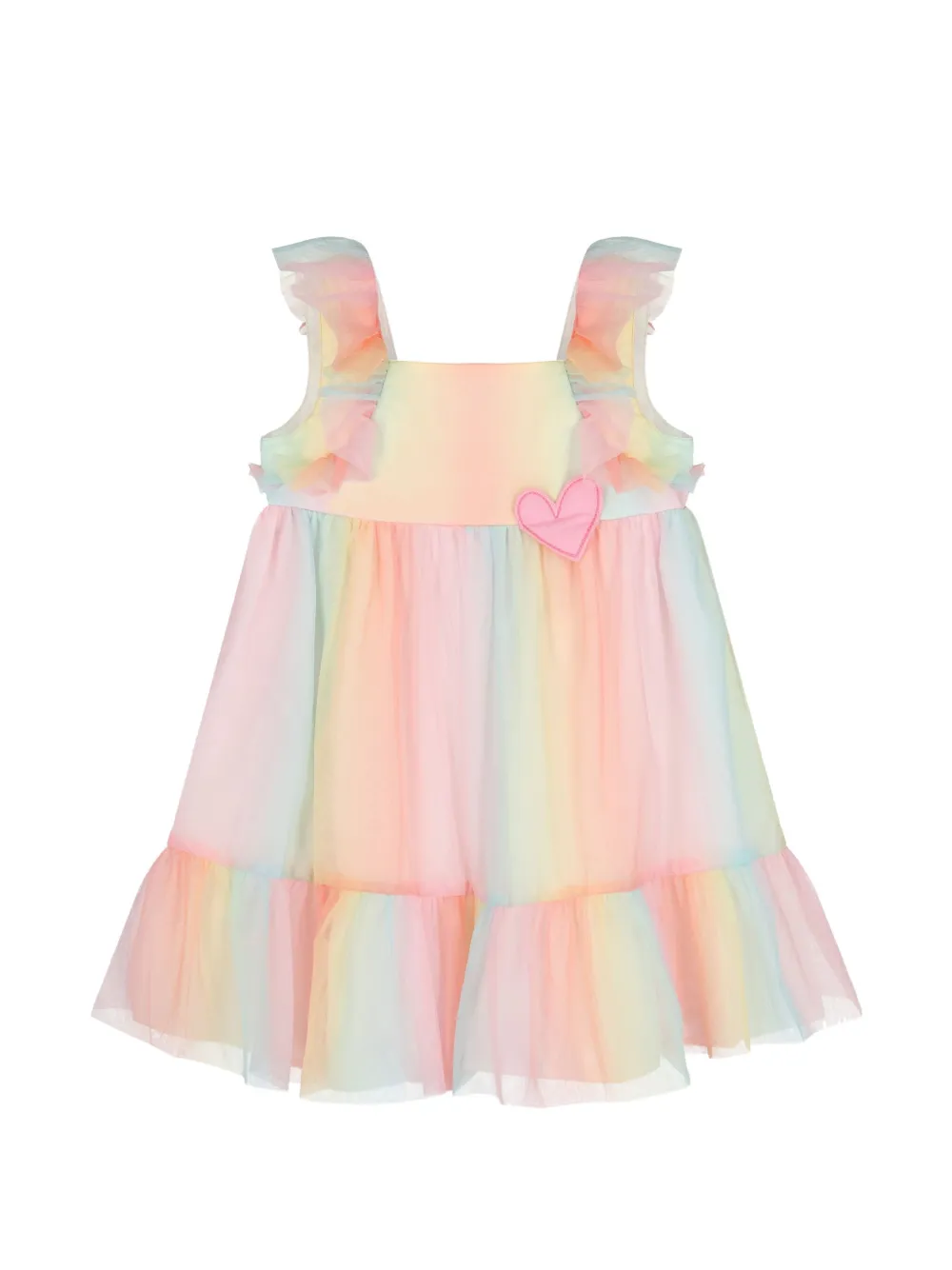AGATHA RUIZ DE LA PRADA Abito con ruches e applicazione a cuore - Rosa