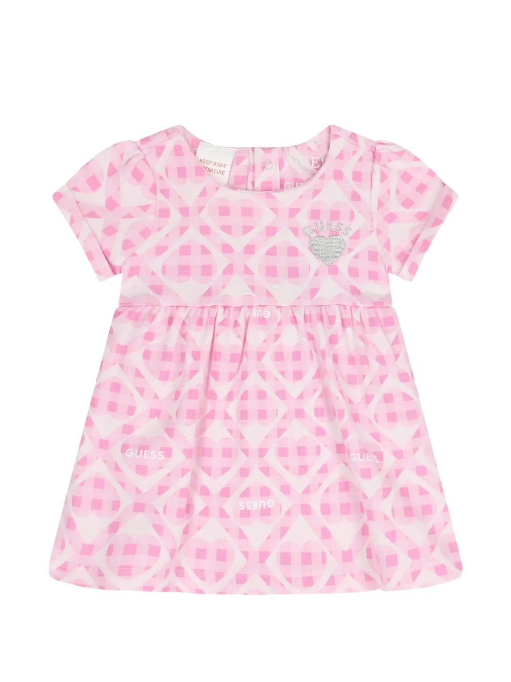 GUESS USA heart print baby dress - Pink