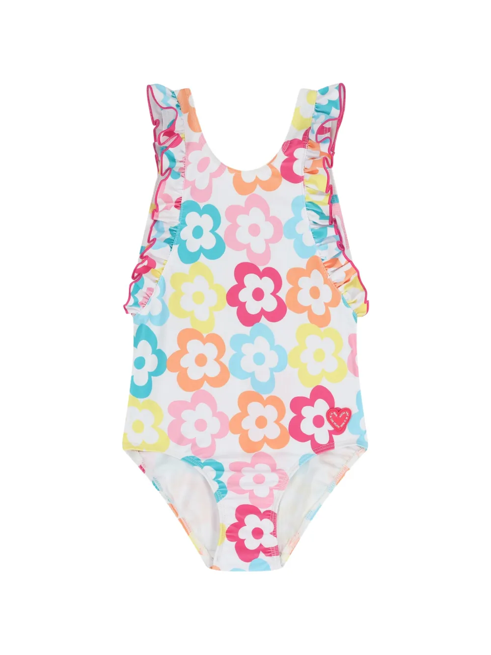 AGATHA RUIZ DE LA PRADA ruffled floral print swimsuit - Weiß