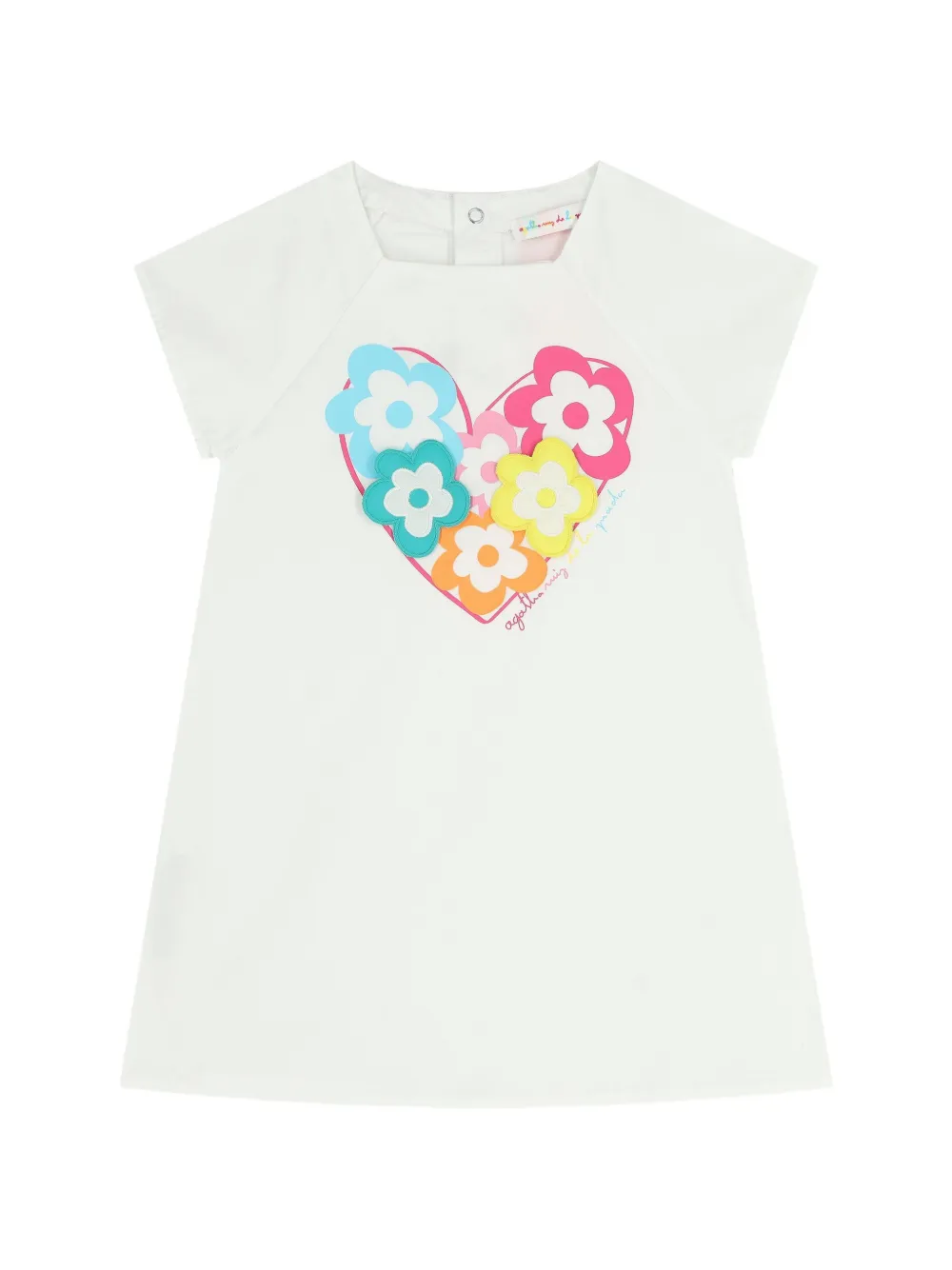 AGATHA RUIZ DE LA PRADA Abito con applicazione fiori - Bianco