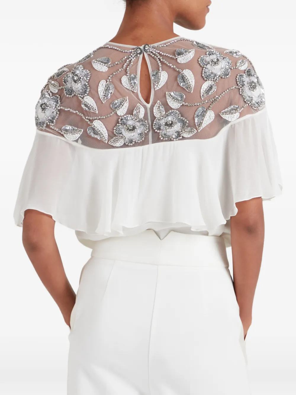 Temperley London Lana blouse verfraaid met kralen Wit
