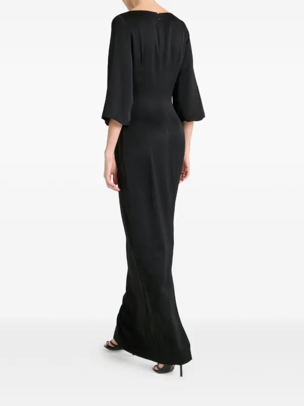 temperley evening dresses Temperley London - Lana Sleeved Gown - Black
