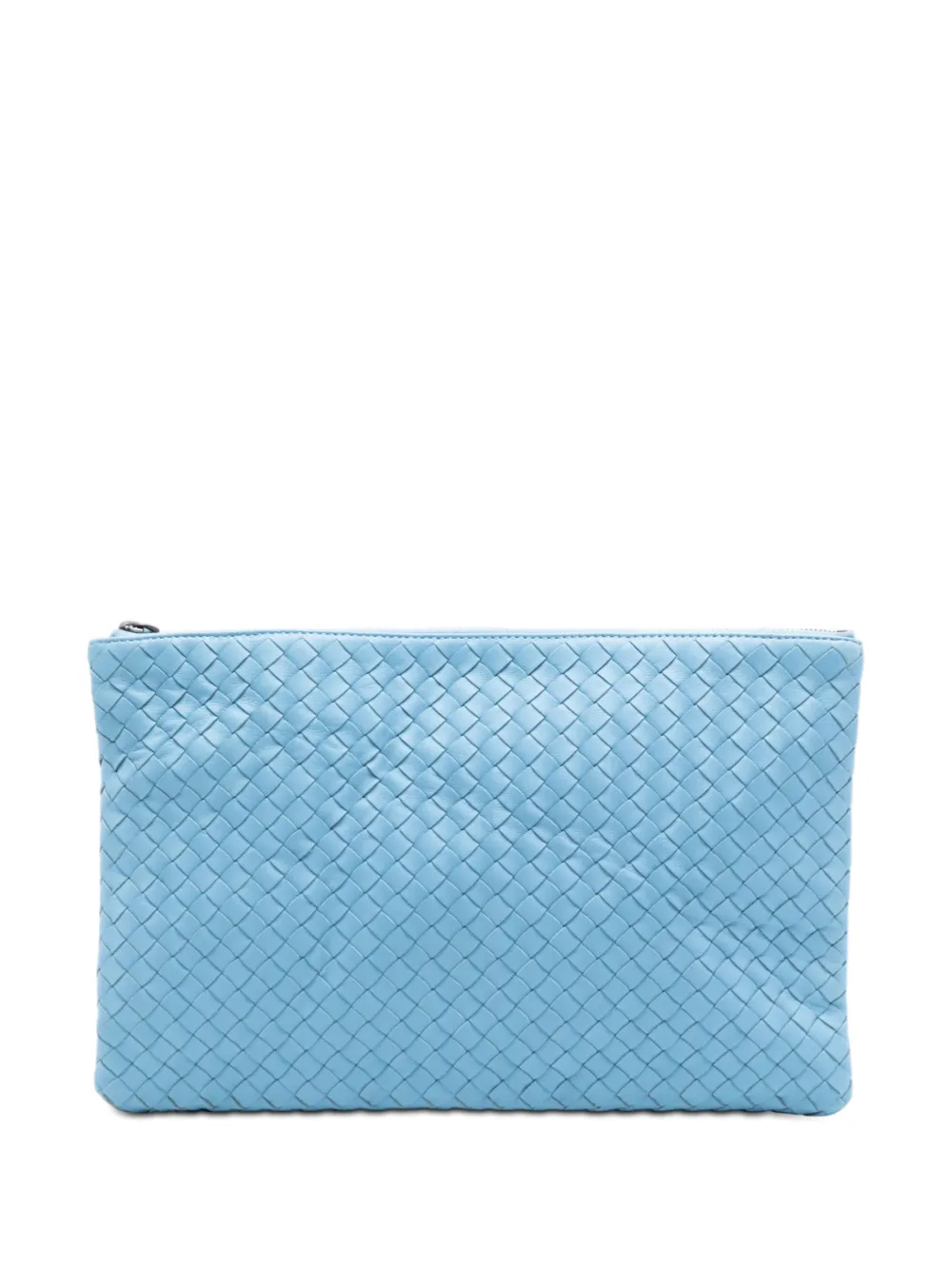 Bottega Veneta Pre-Owned 2012-2025 Medium Nappa Intrecciato Flat Pouch clutch bag - Blu