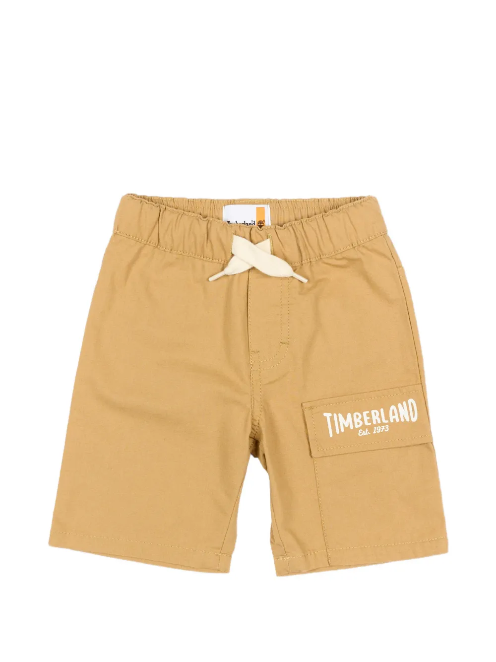 Timberland Kids logo-print drawstring-waist shorts - Neutrals