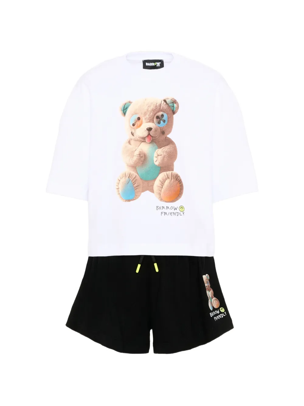 Barrow kids teddy bear-print tracksuit - Bianco