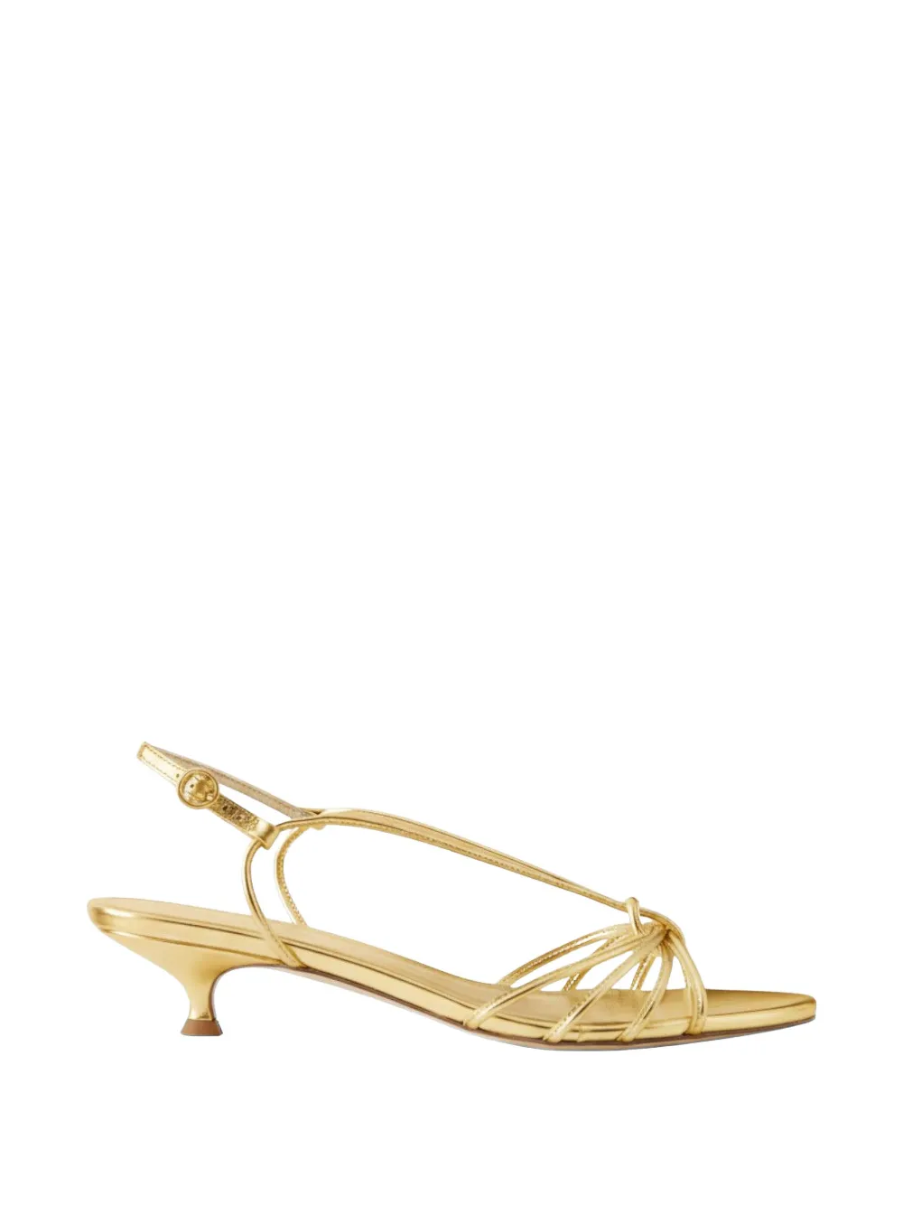 Aeyde Amara metallic-effect sandals Goud