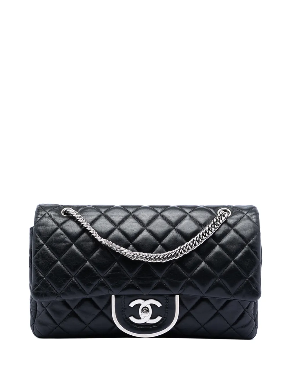 CHANEL Pre-Owned 2006-2008 Paris Edinburgh Medium Lambskin Coco Sporran Flap crossbody bag - Nero