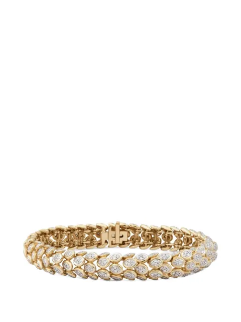 Rainbow K Small full pave blossom bangle