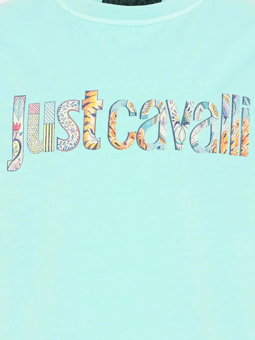 Just Cavalli Kids T-shirt met logoprint Blauw