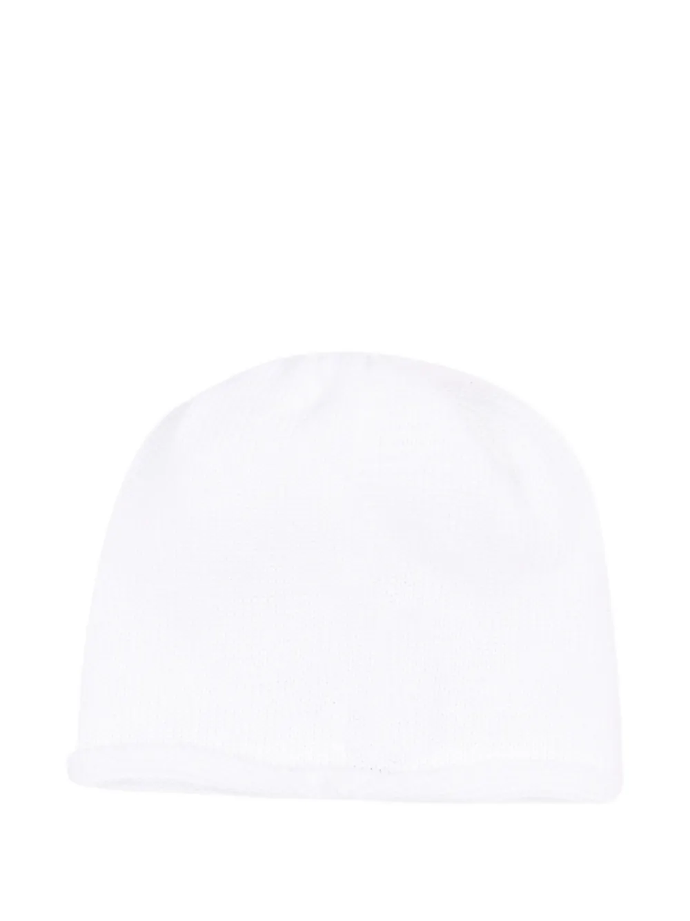  Little Bear Rolled-trim Hat - White 