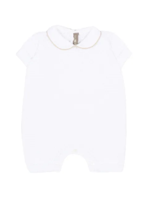 Little Bear contrast-trim romper