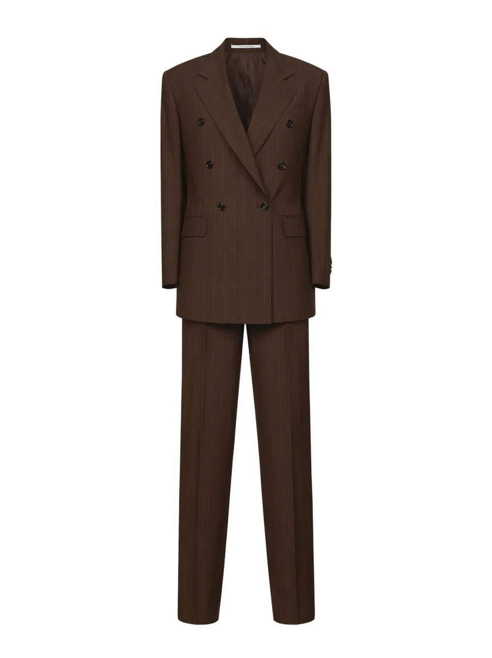 Tagliatore Lorelei pinstriped double-breasted suit - Marrone