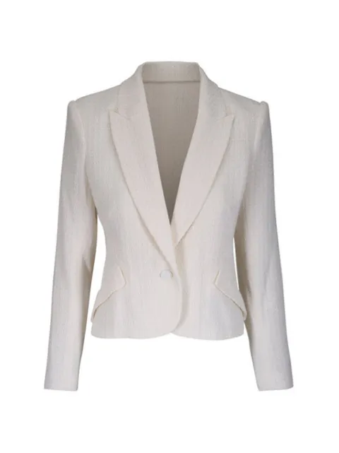 L'Agence Jennah single-breasted tweed blazer
