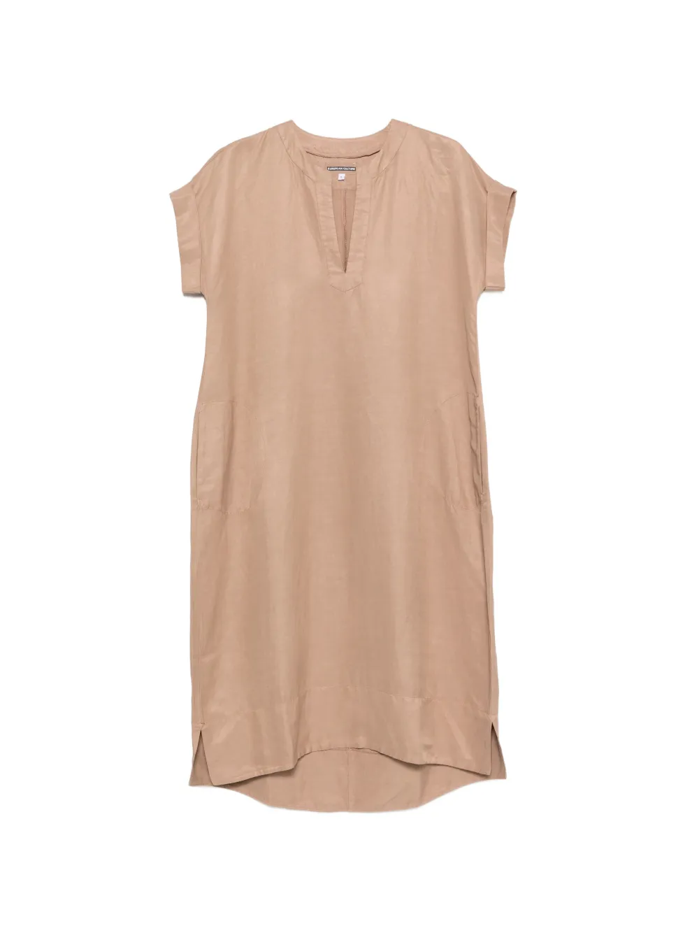 european culture V-neck midi dress - Neutrals
