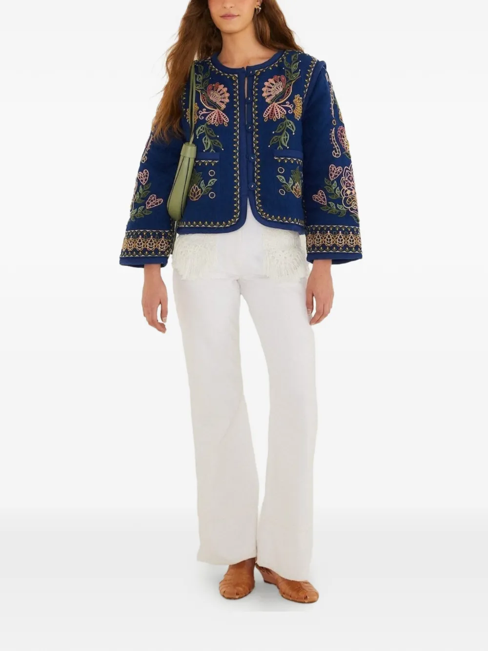  Farm Rio Embroidered Jacket - Blue 