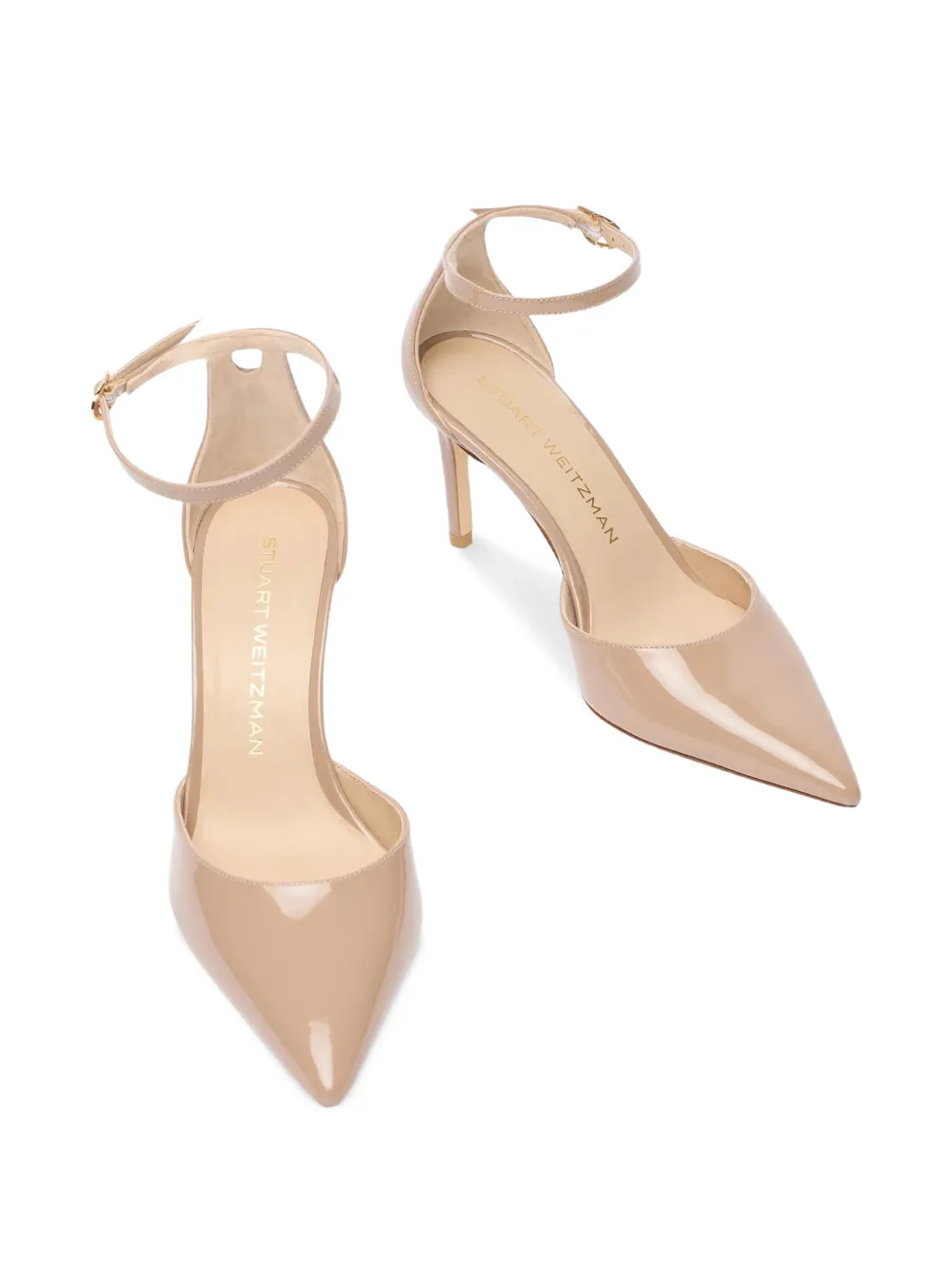 Stuart Weitzman Stuart pumps met bandje Beige