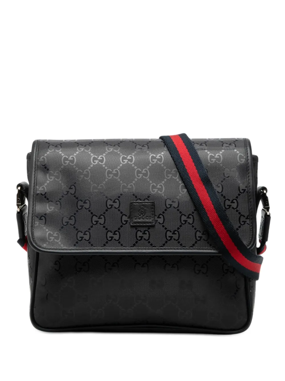 Gucci Pre-Owned 2016-2025 Kids GG Imprime Web Messenger Bag crossbody bag - Nero