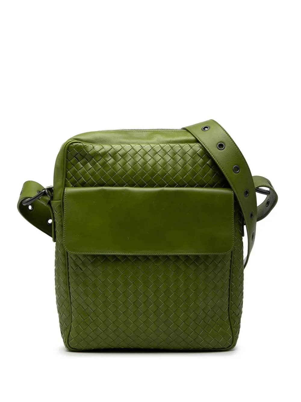 Bottega Veneta Pre-Owned 2012-2025 Nappa Intrecciato Messenger Bag crossbody bag - Verde