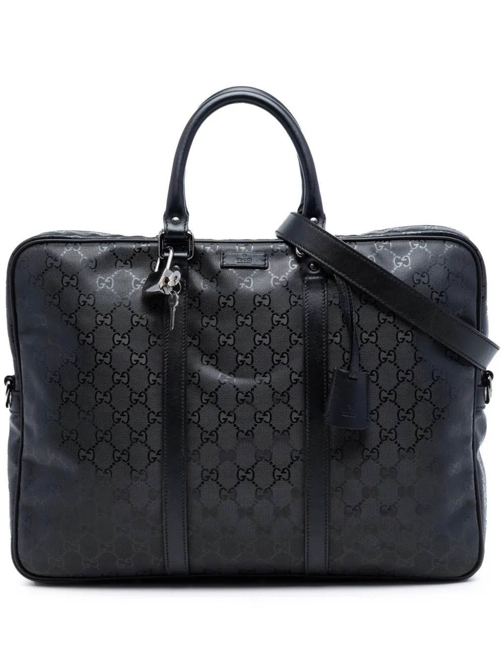 Gucci Pre-Owned 2016-2026 GG Imprime business bag - Nero