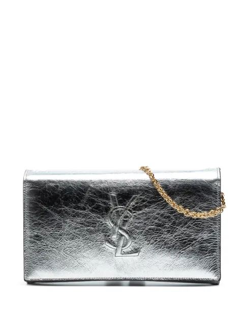 Saint Laurent Pre-Owned 2018 Crinkled Metallic Calfskin Belle de Jour Chain Clutch crossbody bag