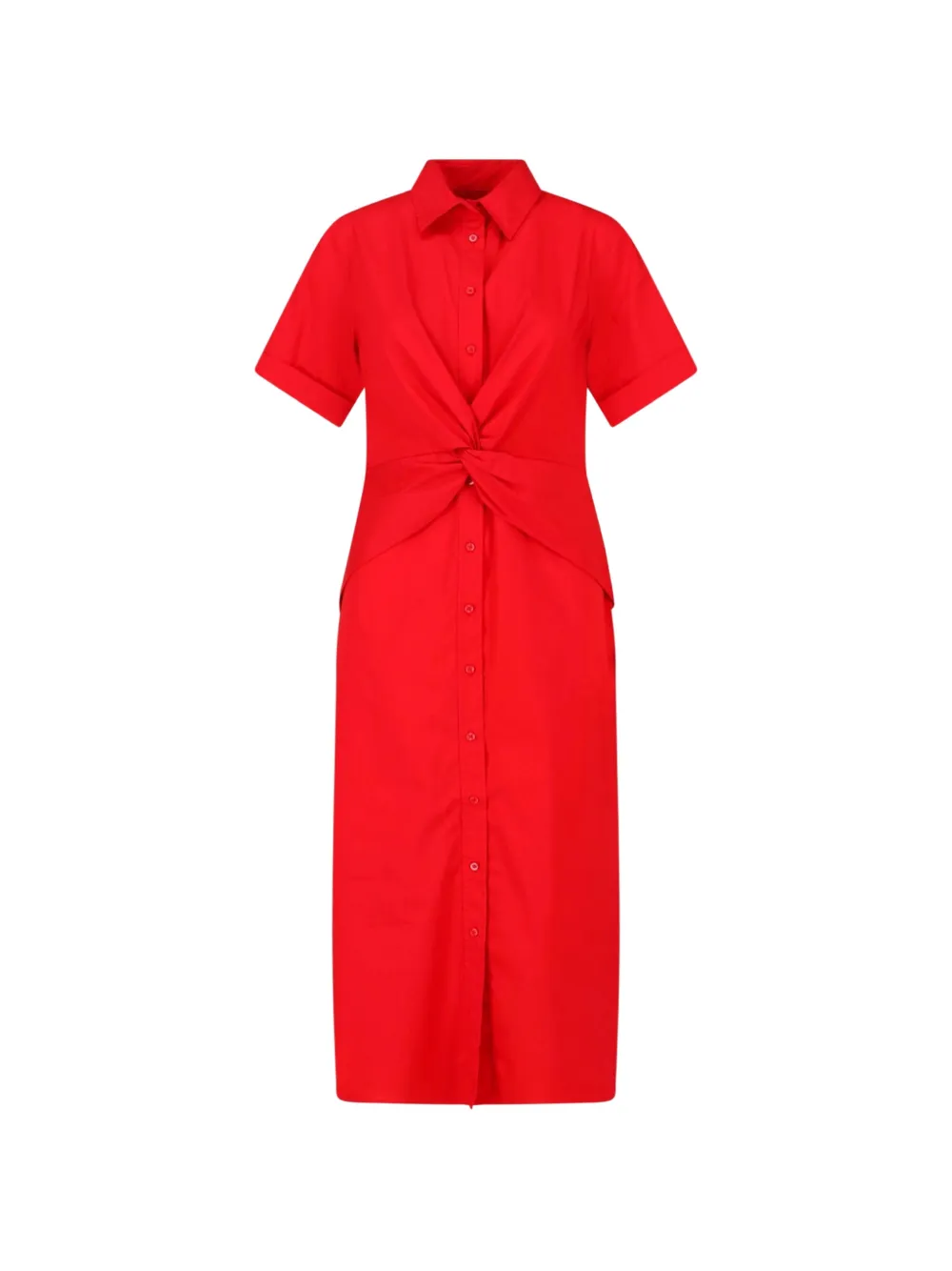 Lauren Ralph Lauren knot shirt dress - Rosso