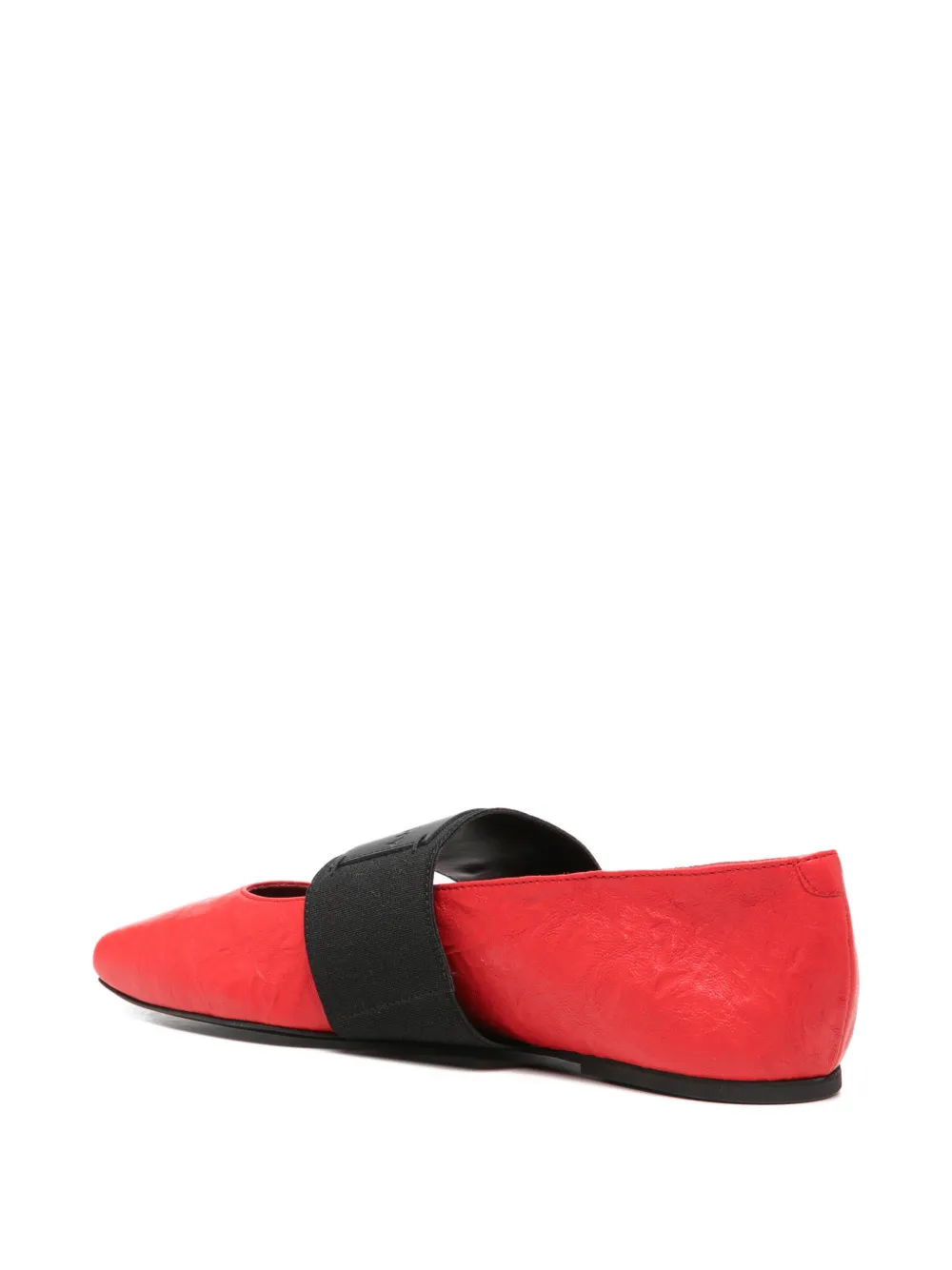 Givenchy Sliced logo-plaque leather ballet flats Rood