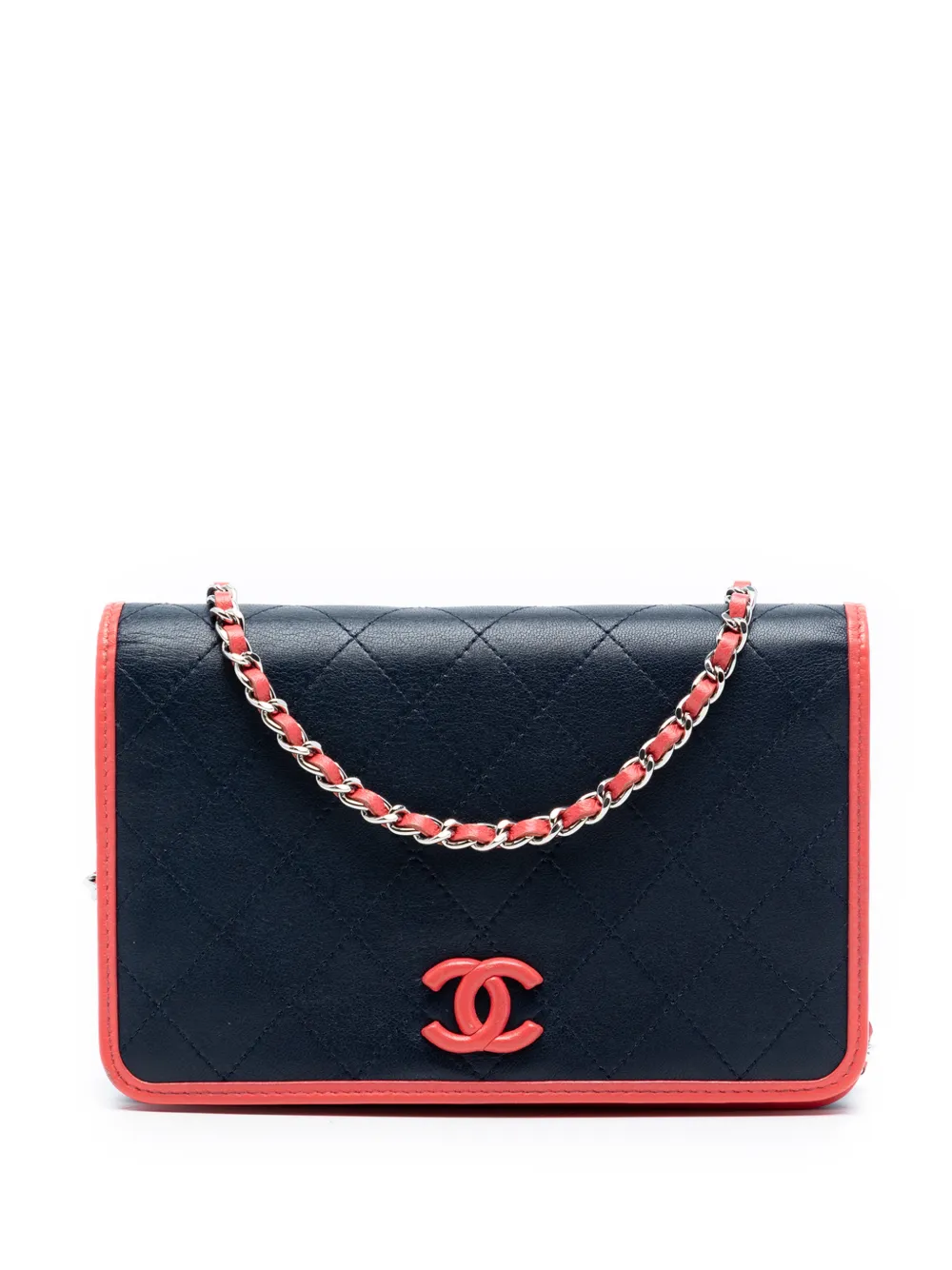 CHANEL Pre-Owned 2019 Quilted Lambskin Color Pop CC Wallet on Chain crossbody bag - Blu