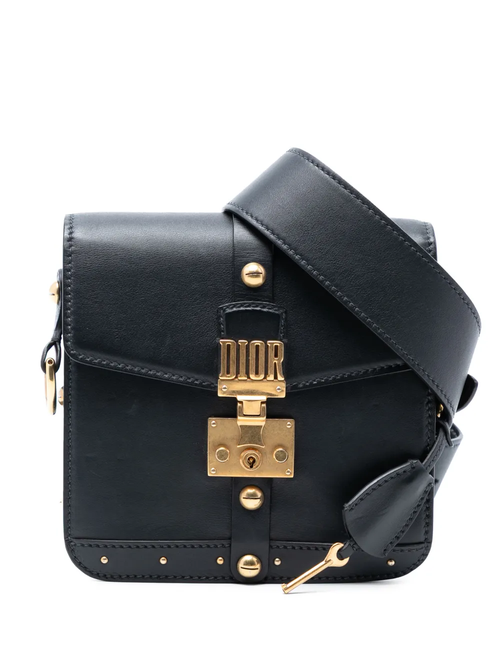 Christian Dior Pre-Owned 2017 Leather DiorAddict Square Flap crossbody bag - Nero