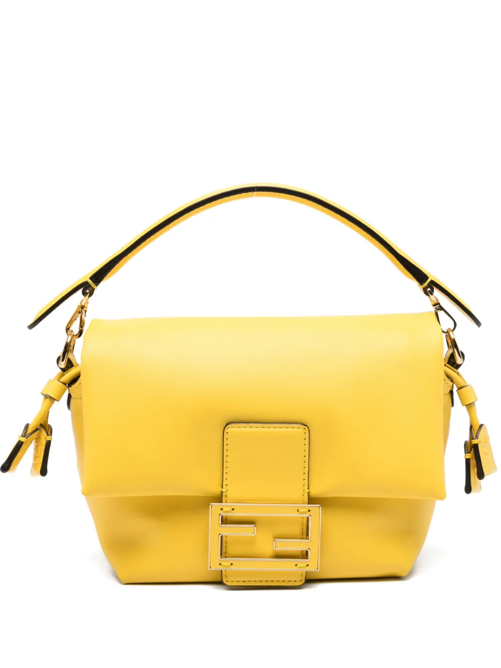FENDI Mamma Baguette buckle strap clutch bag - Giallo