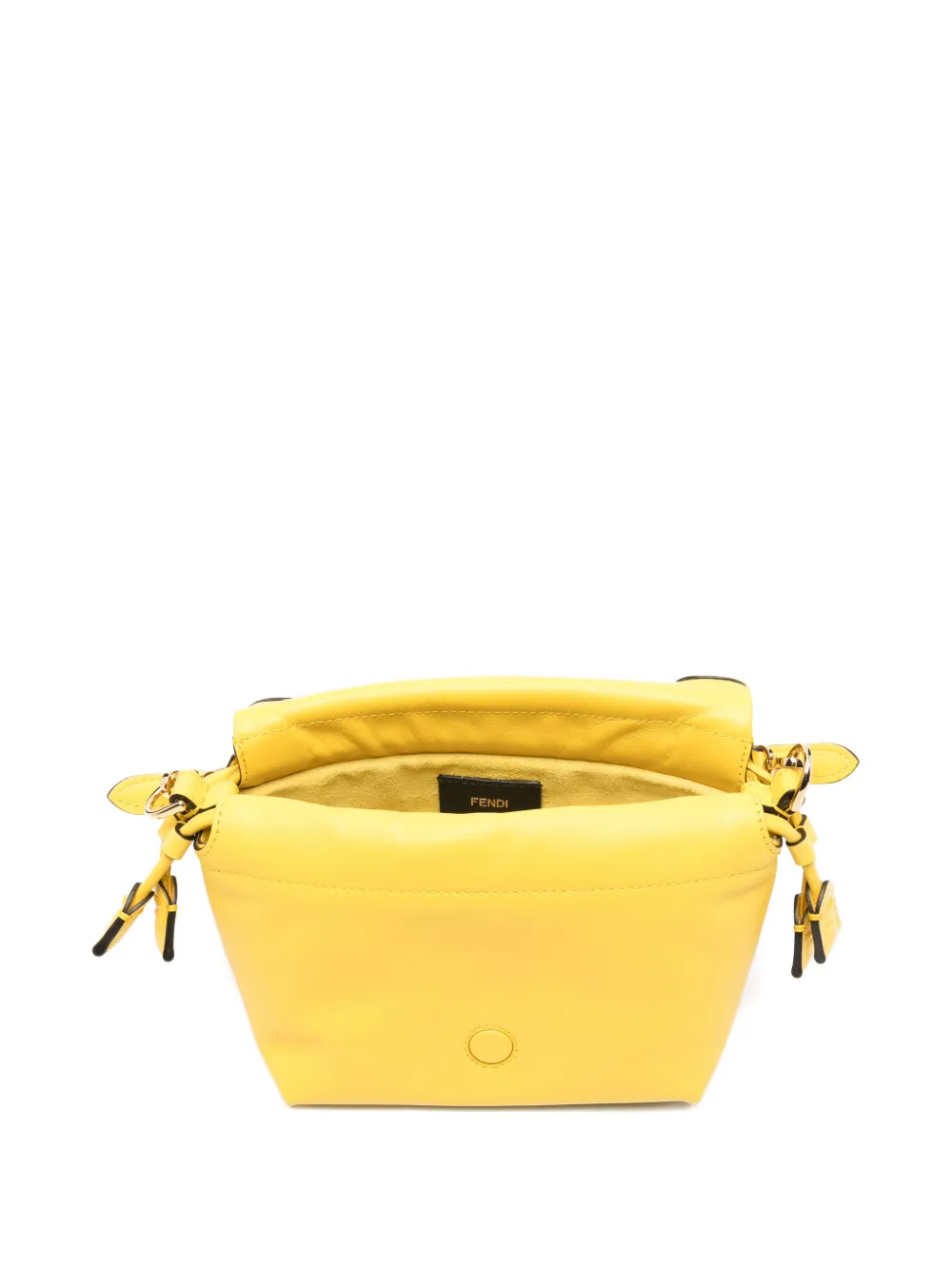 FENDI Mamma Baguette clutch met gesp Geel