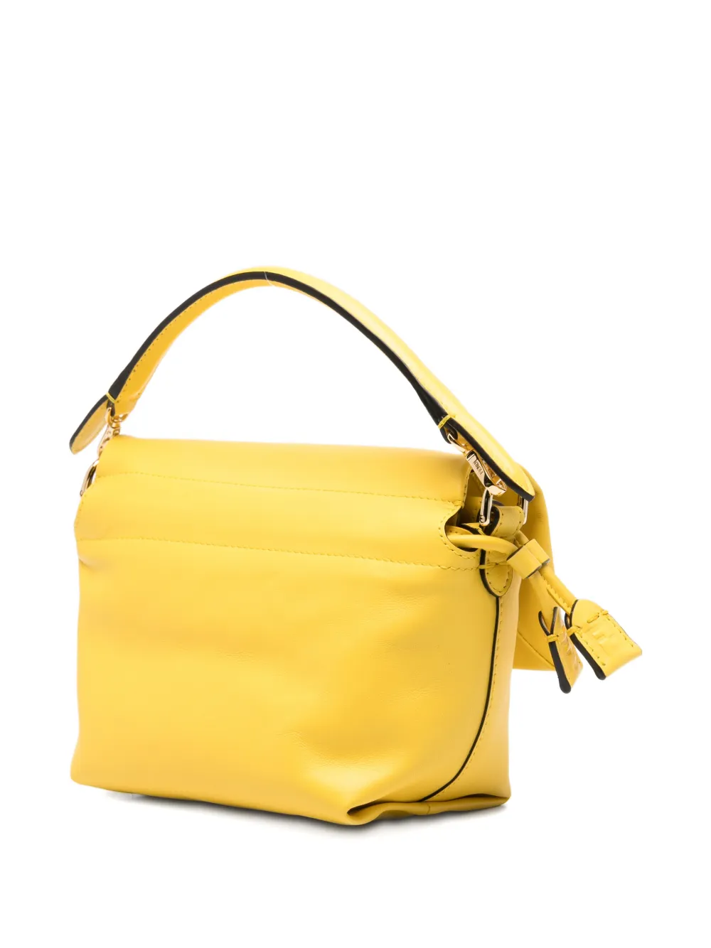 FENDI Mamma Baguette clutch met gesp Geel