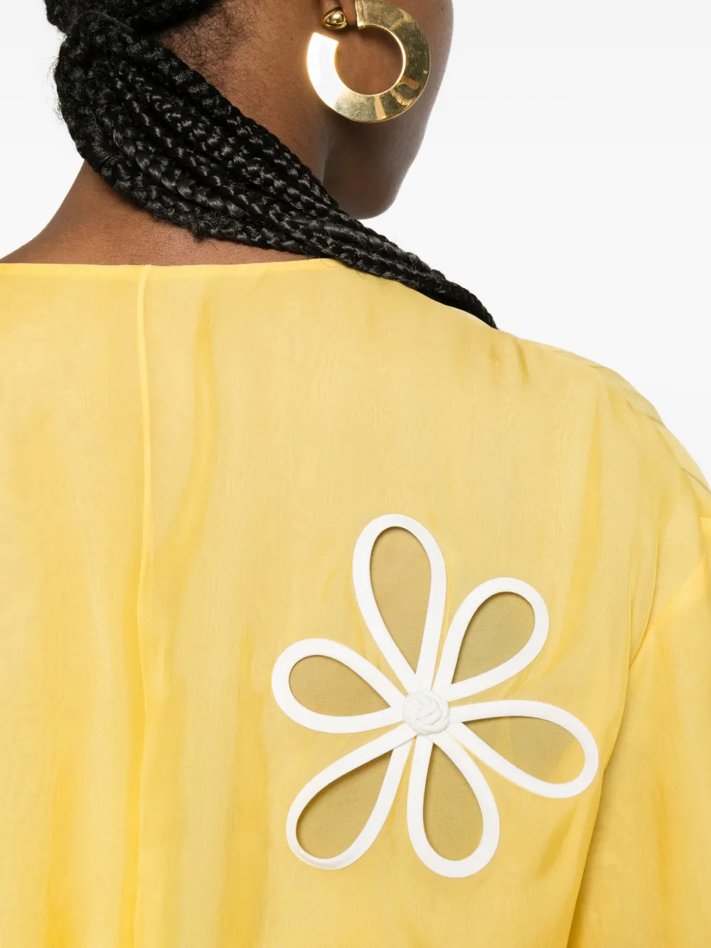 FENDI Jack met bloemenpatch Geel