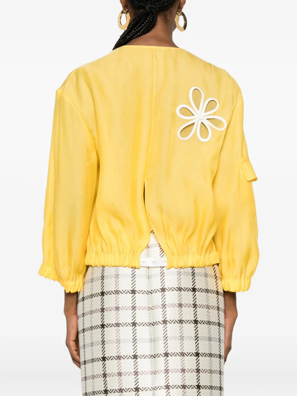 FENDI Jack met bloemenpatch Geel