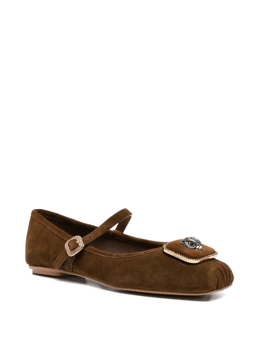 Kurt Geiger London Pimlico buckle ballet flats Bruin