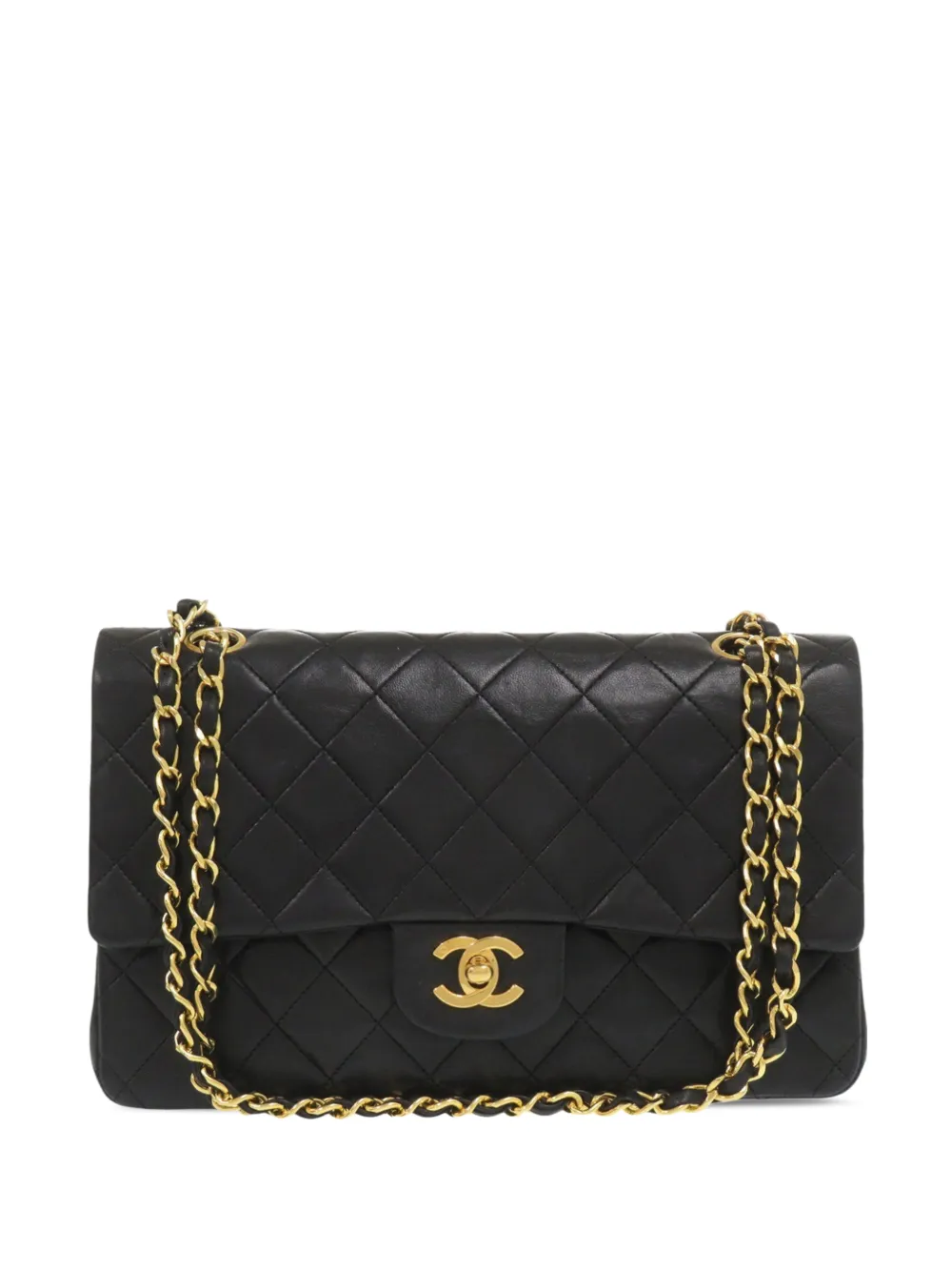 CHANEL Pre-Owned 1989-1991 Medium Classic Lambskin Double Flap shoulder bag - Nero
