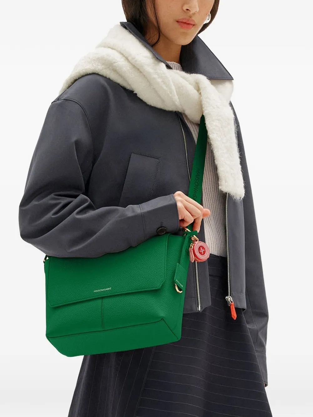  Maison De Sabré The Medium Flaire Shoulder Bag - Green 