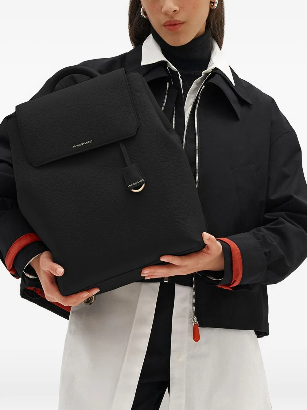  Maison De Sabré Medium Soft Backpack - Black 