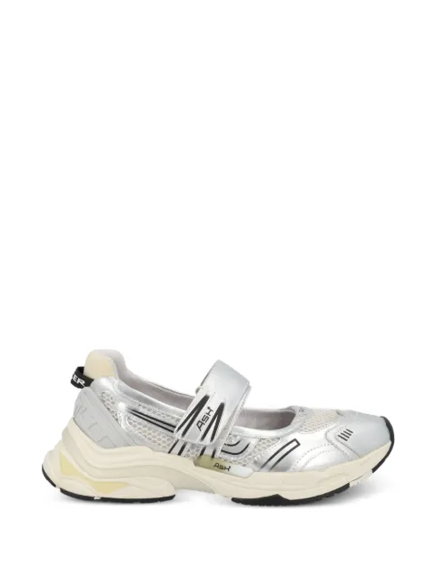 Ash touch-strap mesh-panel slip-ons