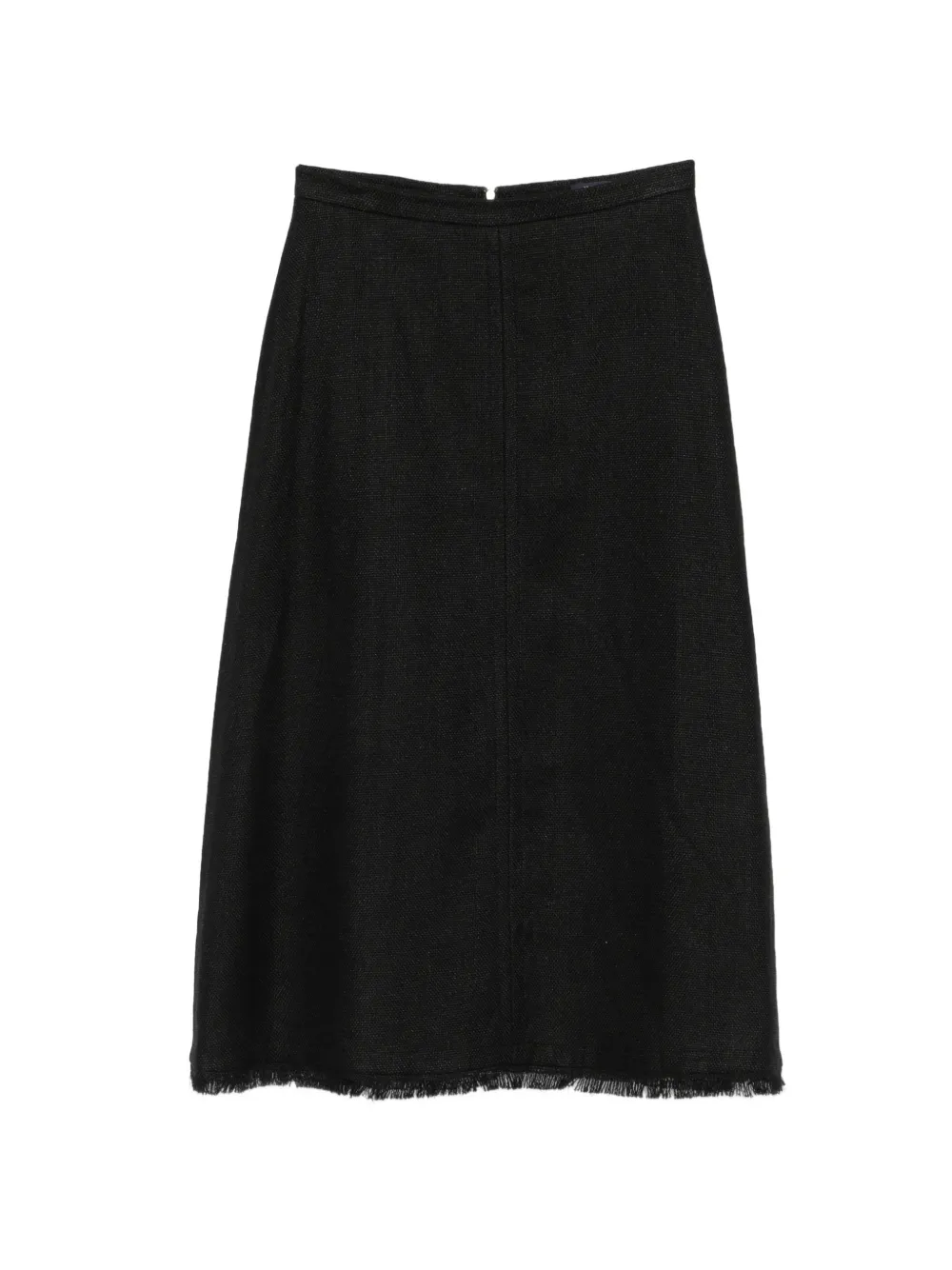 'S Max Mara fringed-hem A-line midi skirt - Black