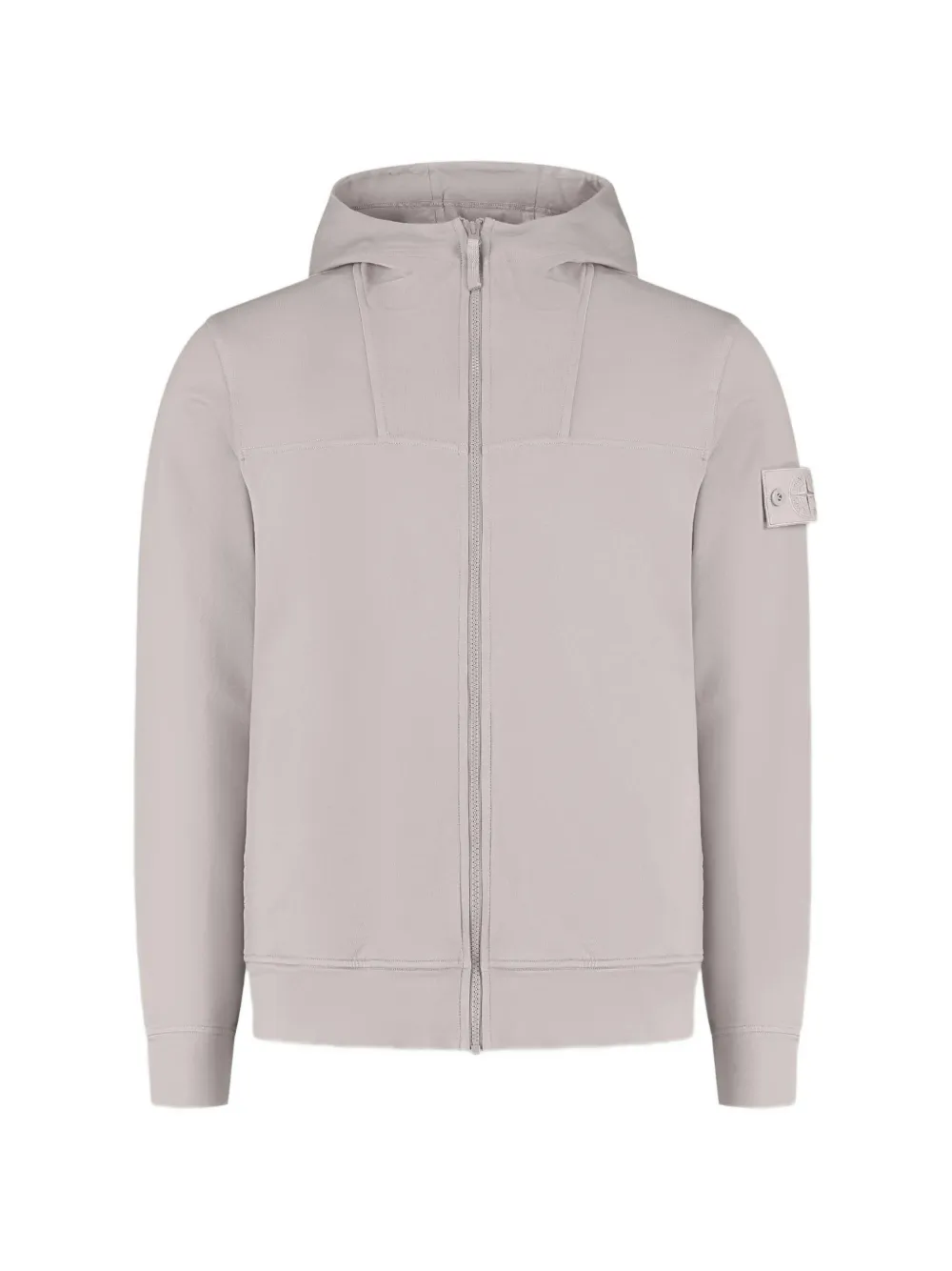 Stone Island zip patch hoodie - Grey