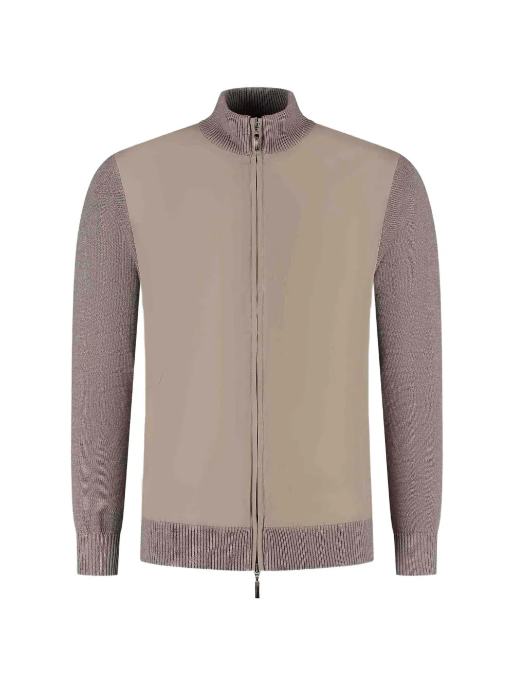 Doriani Cashmere zipped panelled sweatshirt - Toni neutri