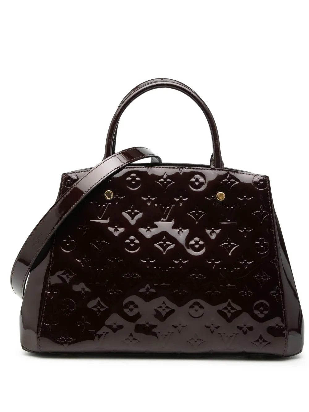 Louis Vuitton Pre-Owned 2017 Monogram Vernis Montaigne MM satchel - Viola