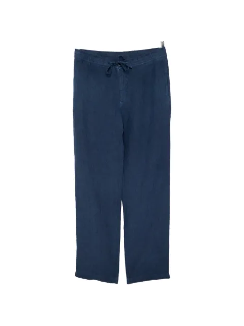 120% Lino drawstring-waist linen trousers