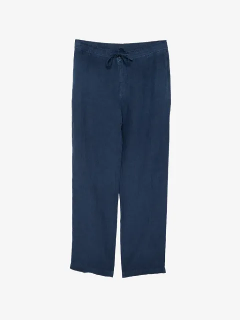120% Lino drawstring-waist linen trousers